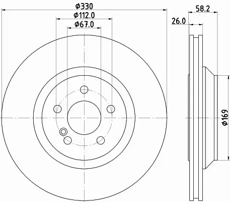 HELLA PAGID TARCZA HAMULCOWA 8DD 355 116-281 