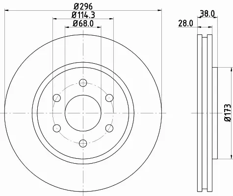 HELLA TARCZA HAMULCOWA 8DD 355 129-561 