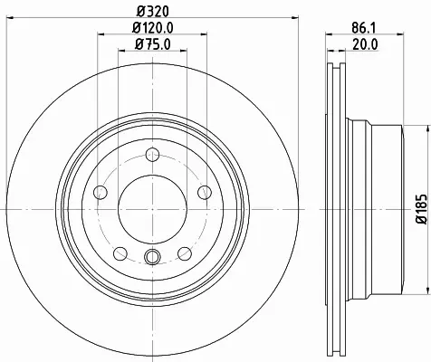 HELLA TARCZA HAMULCOWA 8DD 355 129-571 