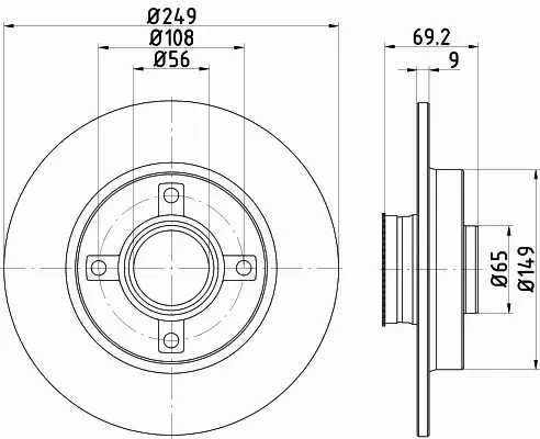 HELLA PAGID TARCZA HAMULCOWA 8DD 355 123-281 