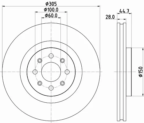 HELLA PAGID TARCZA HAMULCOWA 8DD 355 120-951 