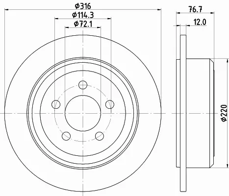 HELLA TARCZA HAMULCOWA 8DD 355 122-221 