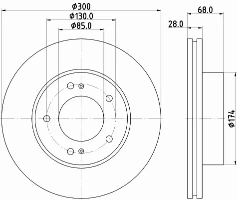 HELLA PAGID TARCZA HAMULCOWA 8DD 355 116-461 