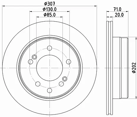 HELLA PAGID TARCZA HAMULCOWA 8DD 355 122-211 