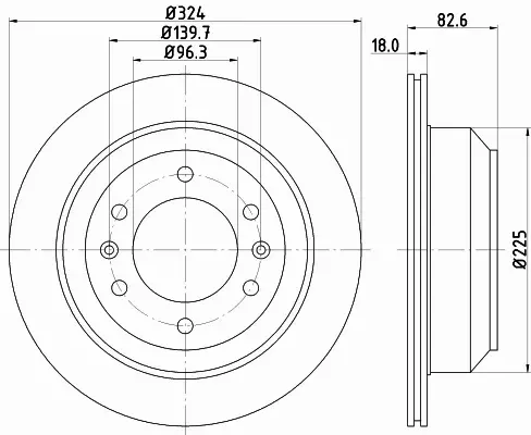 HELLA TARCZA HAMULCOWA 8DD 355 116-491 