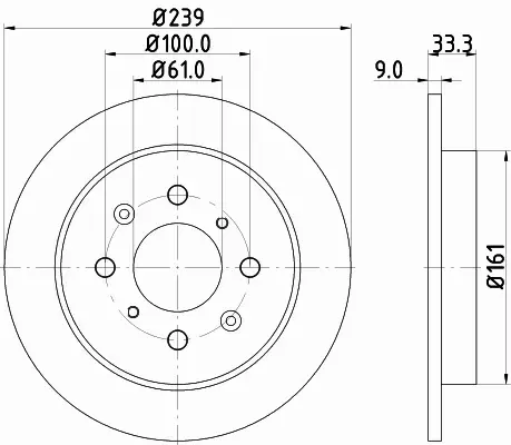 HELLA TARCZA HAMULCOWA 8DD 355 117-871 