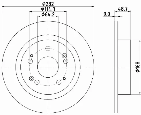 HELLA PAGID TARCZA HAMULCOWA 8DD 355 116-521 