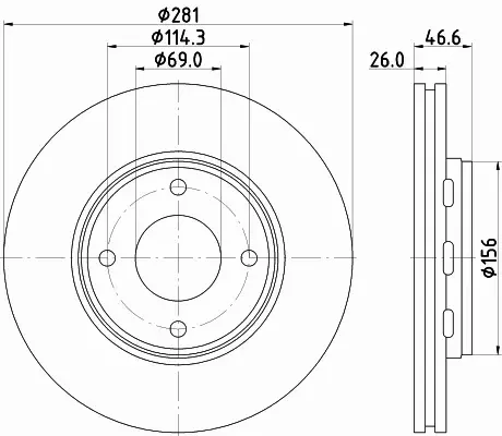 HELLA PAGID TARCZA HAMULCOWA 8DD 355 116-531 