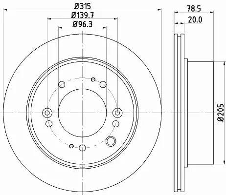 HELLA TARCZA HAMULCOWA 8DD 355 116-571 