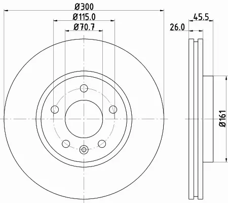 HELLA PAGID TARCZA HAMULCOWA 8DD 355 129-171 