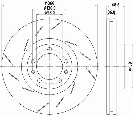 HELLA PAGID TARCZA HAMULCOWA 8DD 355 133-631 