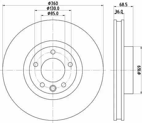 HELLA TARCZA HAMULCOWA 8DD 355 123-211 