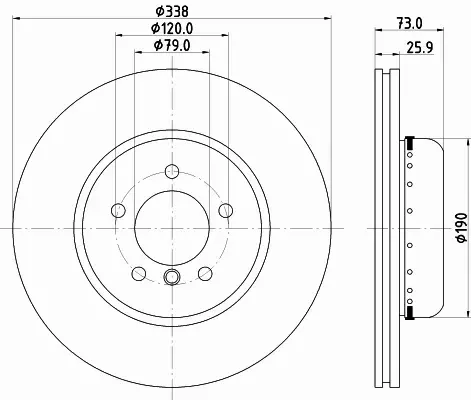 HELLA PAGID TARCZA HAMULCOWA 8DD 355 120-861 