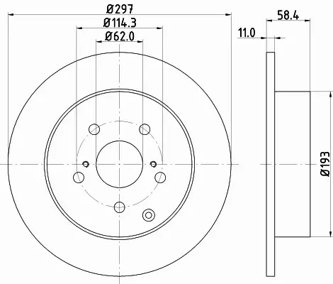 HELLA TARCZA HAMULCOWA 8DD 355 116-811 