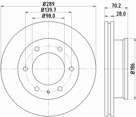 HELLA TARCZA HAMULCOWA 8DD 355 129-181 