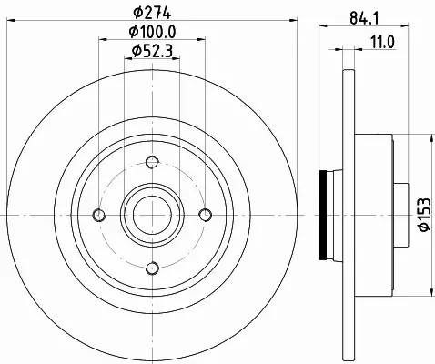 HELLA PAGID TARCZA HAMULCOWA 8DD 355 123-331 