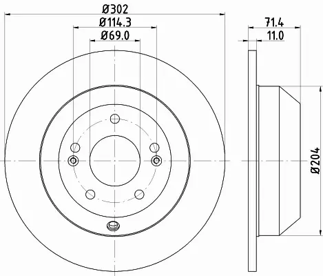 HELLA PAGID TARCZA HAMULCOWA 8DD 355 116-871 