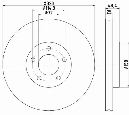 HELLA PAGID TARCZA HAMULCOWA 8DD 355 117-891 