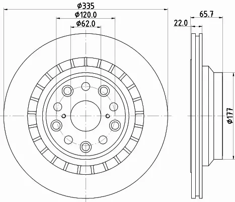 HELLA PAGID TARCZA HAMULCOWA 8DD 355 116-941 