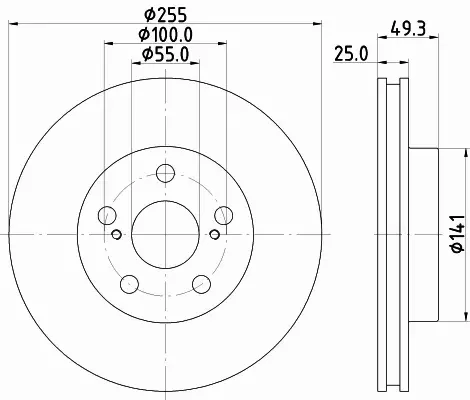 HELLA TARCZA HAMULCOWA 8DD 355 116-981 