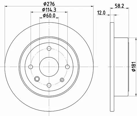 HELLA PAGID TARCZA HAMULCOWA 8DD 355 116-991 