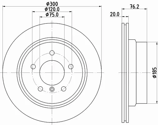 HELLA PAGID TARCZA HAMULCOWA 8DD 355 120-211 