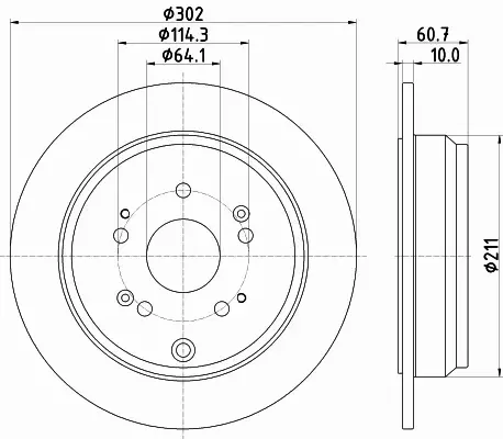 HELLA PAGID TARCZA HAMULCOWA 8DD 355 119-221 