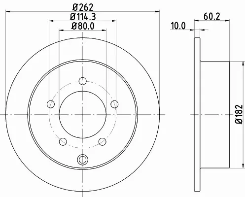 HELLA TARCZA HAMULCOWA 8DD 355 119-181 