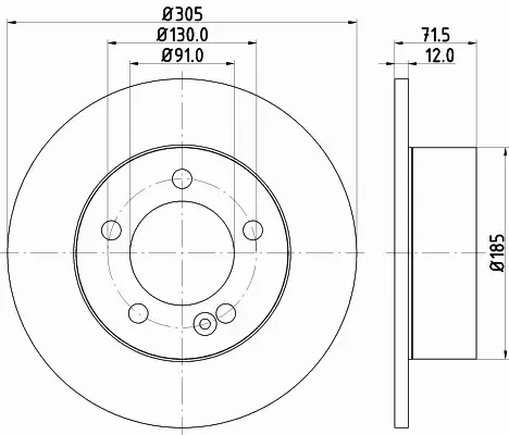 HELLA PAGID TARCZA HAMULCOWA 8DD 355 117-141 