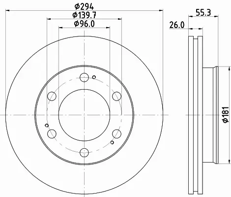 HELLA PAGID TARCZA HAMULCOWA 8DD 355 117-161 