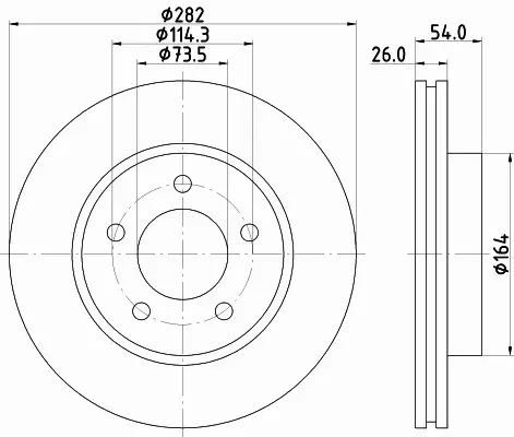 HELLA PAGID TARCZA HAMULCOWA 8DD 355 117-211 