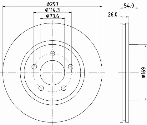 HELLA PAGID TARCZA HAMULCOWA 8DD 355 117-221 