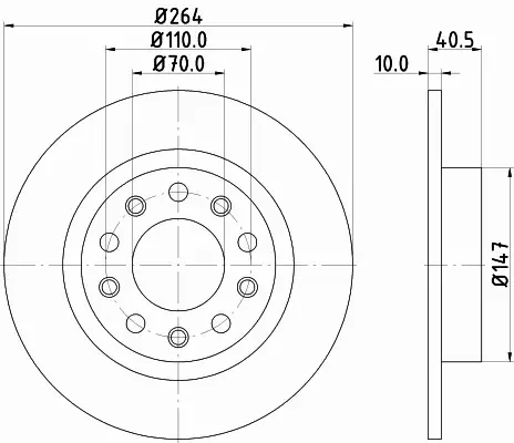 HELLA TARCZA HAMULCOWA 8DD 355 117-241 