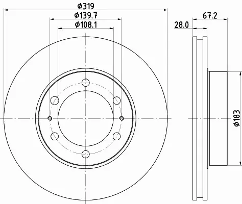 HELLA PAGID TARCZA HAMULCOWA 8DD 355 117-261 