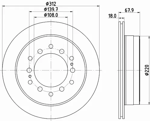 HELLA TARCZA HAMULCOWA 8DD 355 122-711 