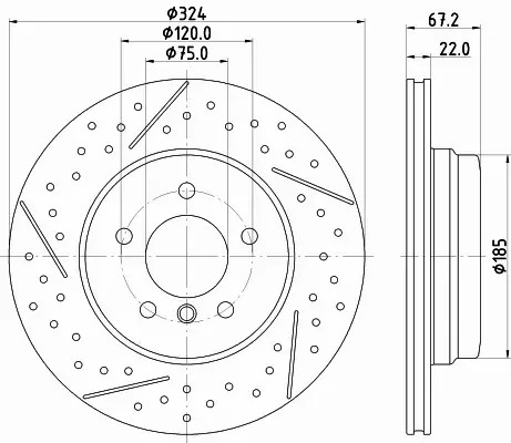 HELLA TARCZA HAMULCOWA 8DD 355 123-031 