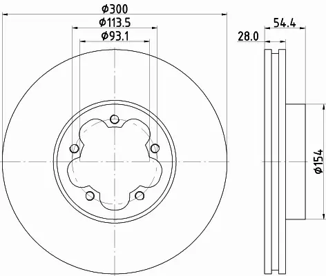 HELLA PAGID TARCZA HAMULCOWA 8DD 355 118-421 