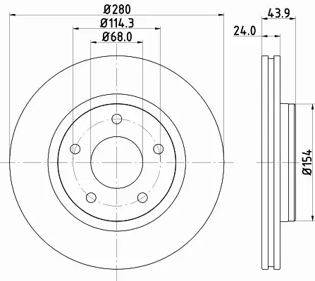 HELLA PAGID TARCZA HAMULCOWA 8DD 355 117-321 