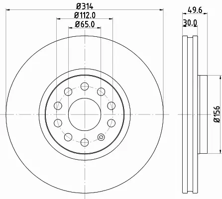 HELLA TARCZA HAMULCOWA 8DD 355 117-791 