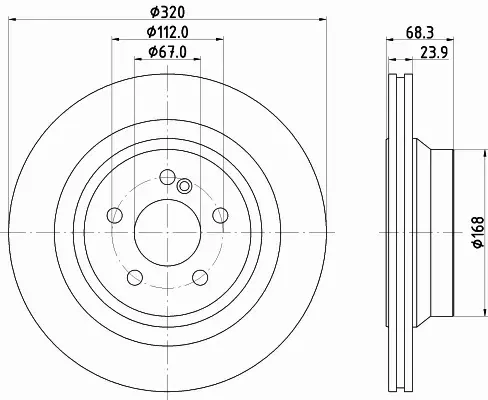 HELLA PAGID TARCZA HAMULCOWA 8DD 355 122-951 