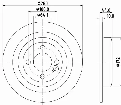 HELLA TARCZA HAMULCOWA 8DD 355 122-971 