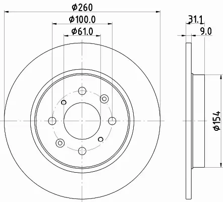 HELLA TARCZA HAMULCOWA 8DD 355 122-531 