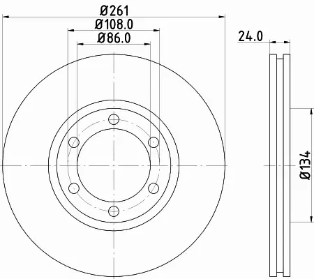 HELLA PAGID TARCZA HAMULCOWA 8DD 355 117-401 