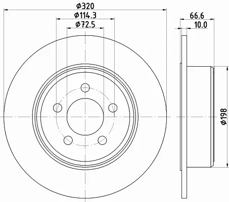 HELLA TARCZA HAMULCOWA 8DD 355 117-411 