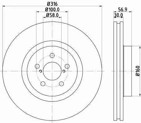 HELLA TARCZA HAMULCOWA 8DD 355 117-921 