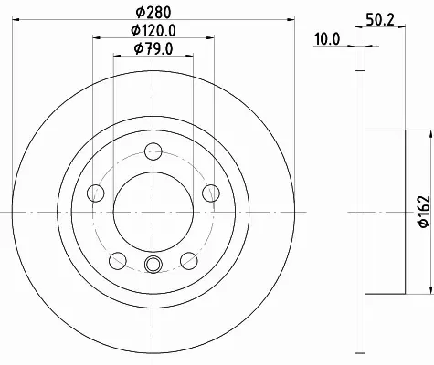 HELLA TARCZA HAMULCOWA 8DD 355 123-001 