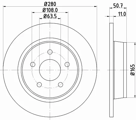 HELLA TARCZA HAMULCOWA 8DD 355 118-211 