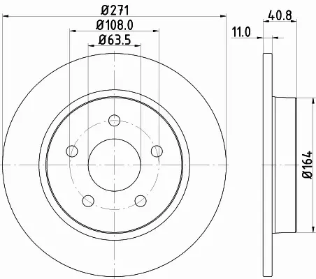 HELLA TARCZA HAMULCOWA 8DD 355 118-221 