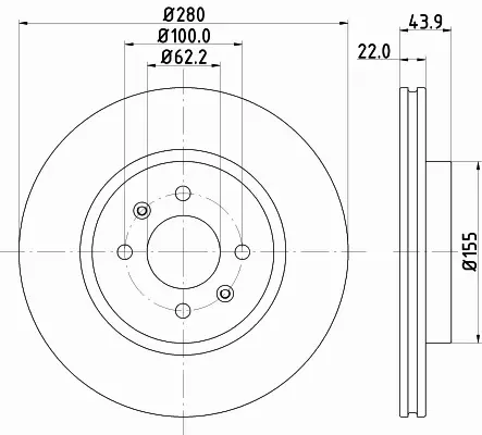 HELLA TARCZA HAMULCOWA 8DD 355 118-251 