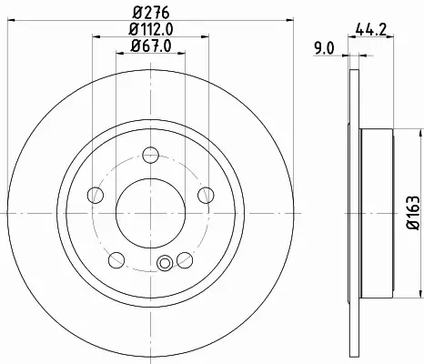 HELLA PAGID TARCZA HAMULCOWA 8DD 355 119-431 